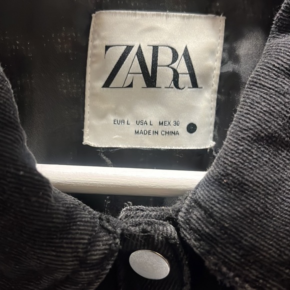 Zara Denim and tweed Shirt Large - Picture 9 of 10